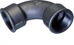 Sort Kort Bøjning. 90° 3/4" BSP. M/M ( Skaffevare )