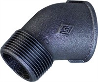 Sort Vinkel. 45° 3/8" BSP. M/N