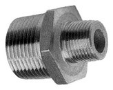Rustfri Syrefast Reduktions Brystnippel. 1/2" - 1/4" BSP. 10 Bar.