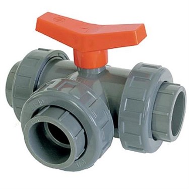 PVC. 3 - Vejs. T - boret kuglehane. Ø32 mm. Lim / Lim