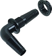 PP Vinkel Skotgennemføring Ø13 - 1/2" BSP. 