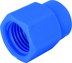 Muffe reduktion 3/8" - 1/4" Blå Nylon/PA