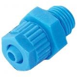 BLÅ PP. Push-on Lige Nippel Ø10/8 - 1/2" Udv. BSP.