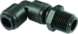 Push-in Overg. Vinkel Ø8 - 3/8" udv. BSPT SWIVEL  POM