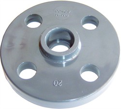 PVC Gevindflange 3/4" med fast krave