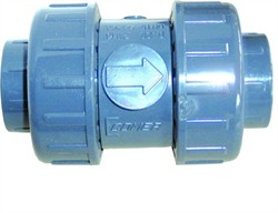 Kontraventil 2 1/2"   Grå PVC Gevind
