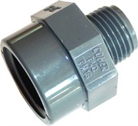 PVC Spidsmuffe. 3/4" - 1/2" BSP.