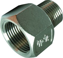 Rustfri Adapter. NPT / BSP. AISI 316.