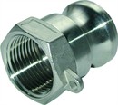 Rustfri 1/2" Camlock Kobling A Hanpart med Indv. 1/2" BSP