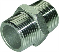 Rustfri Brystnippel 1/4" NPT. AISI 316.