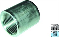 Rustfri Muffe 3/8" NPT. AISI 316.