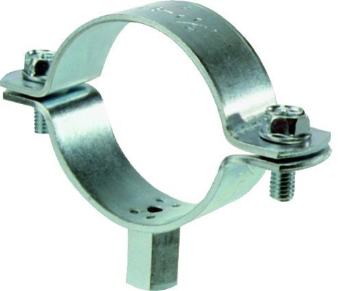 Galvaniseret rørholder Ø50 - 56 mm. 2 skruer