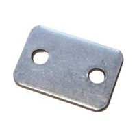 Rustfri forplade for enkelrørholder 20-25 mm.