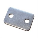 Rustfri forplade for enkelrørholder 33,7-42,4 mm.