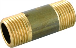 Messing Nippelrør 1/2" BSP. x 250 mm. 30 Bar.