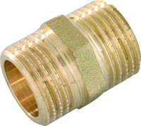 Messing. Brystnippel 3/8" BSP. 16.Bar.
