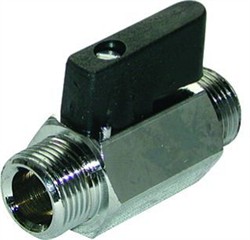 Messing. Mini Kuglehane. N/N  1/2" BSP. 