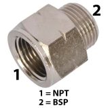 Messing Adapter. BSP / NPT. 