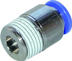 Push-in Lige Nippel Ø4 - 1/8" udv. BSP. Indv. Seks kant