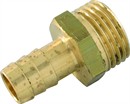Messing Slangenippel Ø6 - 1/4" Udv. BSP. 30 Bar.