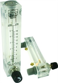 Flowregulator til luft 3-15 liter/min. Acryl 1/4"