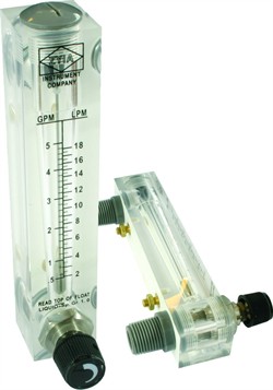 Flowregulator til væske 0,2 - 0,8 l/min. Acryl 1/4" BSP.