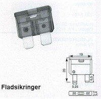 Fladstik Sikring 40A Orange