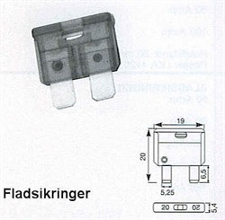 Fladstik Sikring 5A Gulbrun