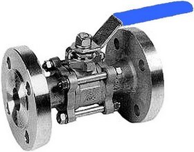 Syrefast Kuglehane til flangemontering DN 65.