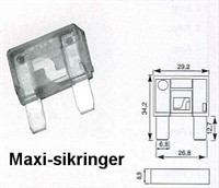 MAXI Fladstik Sikring 30A Grøn