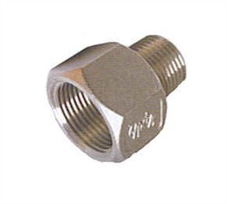 Rustfri Spidsmuffe 1 1/2" - 1 1/4" BSP. AISI 316.