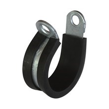 Elforzinket Rørholder Ø19 x 12 mm. Med gummi indlæg.