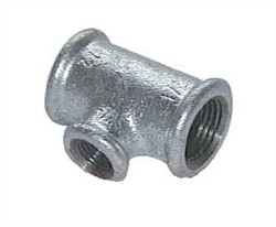 2 1/2" - 2" - 2 1/2" Reduk. T-stk. galv.
