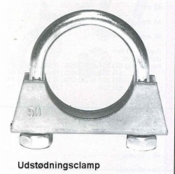 Udstødnings Clamp Ø28 mm. El - galvaniseret.