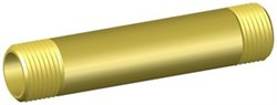 Nippelrør 1" x 400 mm Messing